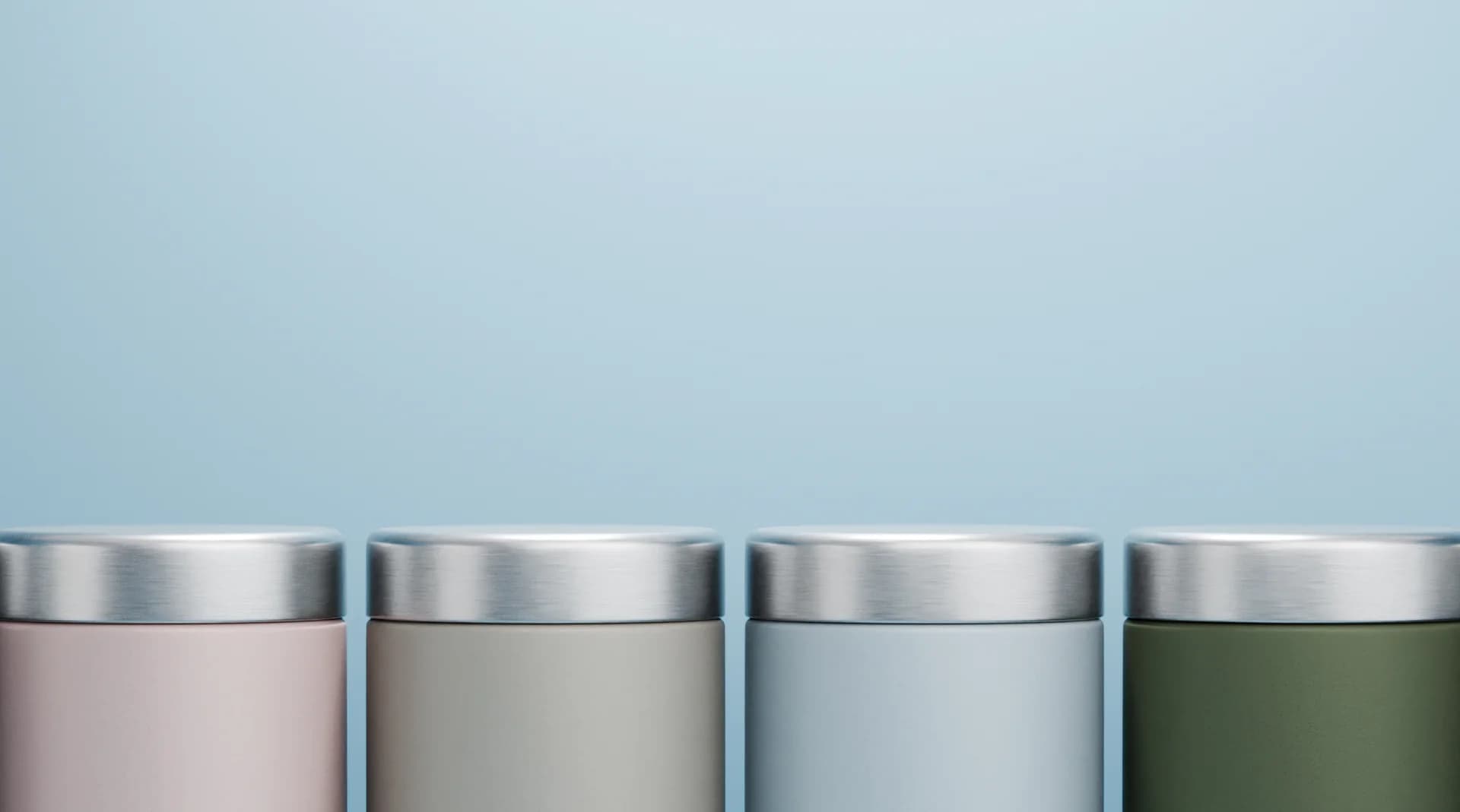 Beola food jars in a range of signature colours