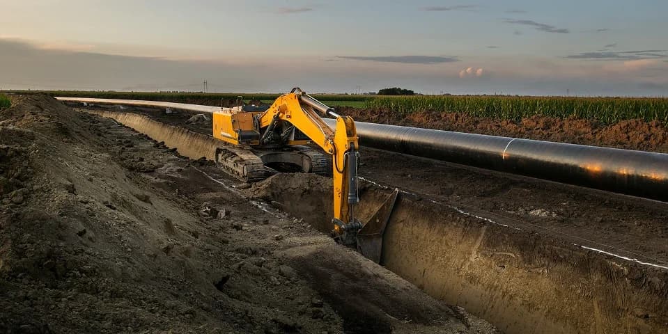 Excavator delivering underground infrastructure works